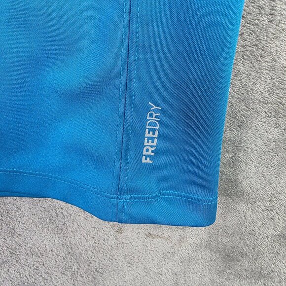 Womens Eddie Bauer Free Dry Blue Polo Shirt Short Sleeve 100% Polyester Size L - Picture 3 of 8